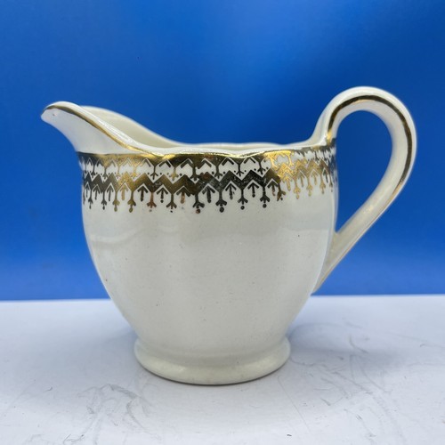 Milk jug gold white - gold,