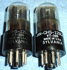 2 NOS Sylvania JAN CHS 12SL7GT