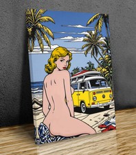 Camper Van and Tropical Beach