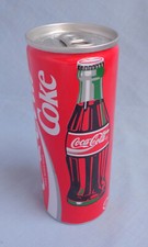 Vintage 1990's Coca Cola Japanese Empty Coke Can Showing Bottle Japan