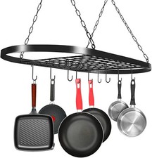 Black Ceiling Hanging Pot Pan