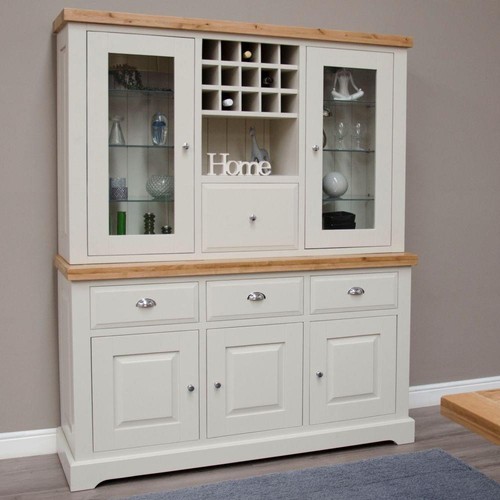 Painted grey large dresser - grey,