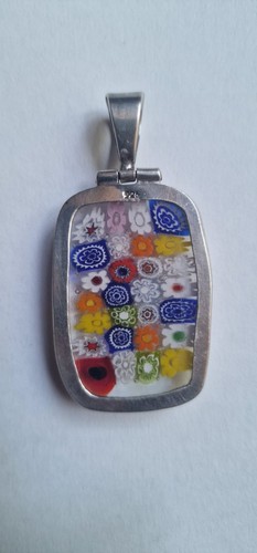 Sterling silver 925 millefiori - silver,