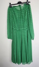 LK Bennett Avery Spot Dress, Green Size 12 RRP £250
