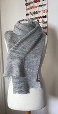Tommy Hilfiger Alpaca Wool Blend Scarf Grey with Metallic Fibres, 74"/188cm long