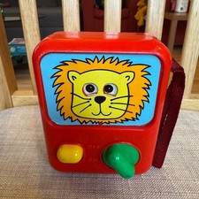 VTG 1990 Shelcore lion "Musical Radio" Wind-Up Music Toy WORKING Brahms' Lullaby