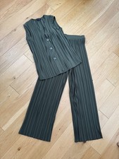 F & F Olive Green 2 Piece  Pleated Trouser Suit