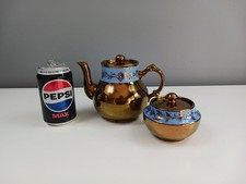 Gibsons Copper A500 Lustre Ware Teapot and Matching Sugar Bowl - GC