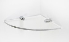 Acrylic Shelves Wall Mounted Clear Corner Shelf with Various Chrome Supports