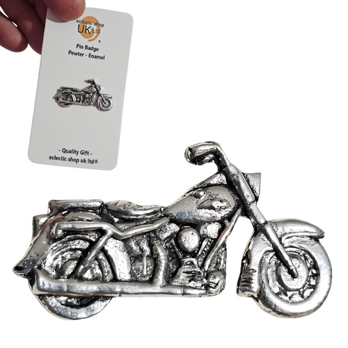 Motorbike pin badge pewter - pin,