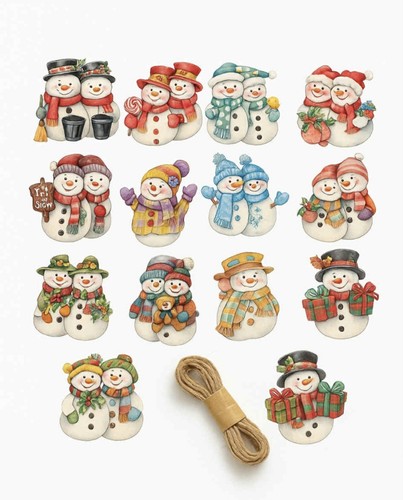 24pcs christmas snowman - 24pcs,