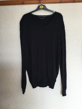 Zara Man Black V Neck Jumper