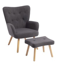 Grey Fluffy Armchair with