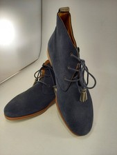 White Stuff Blue Suede Ankle Boots Lace Up Size 6 Nearly New 