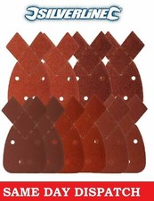 Silverline 597635 Hook & Loop Detail Sander Sheets & 2 Tips 140mm 10pk 2 x 40, 2