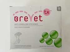 Anti-Embolism Compression Stockings Knee Length, Size Large(40.5-49cm) Brevet Tx