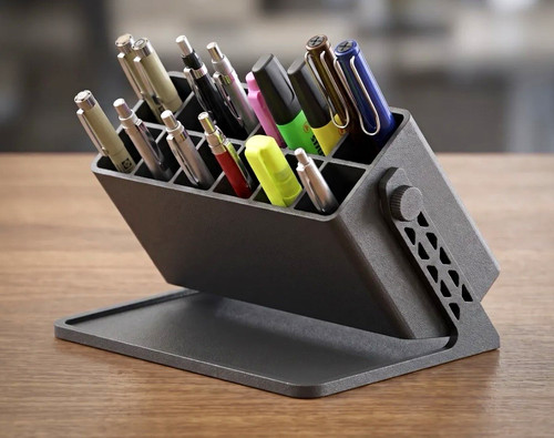 Adjustable desktop pen holder - desktop,