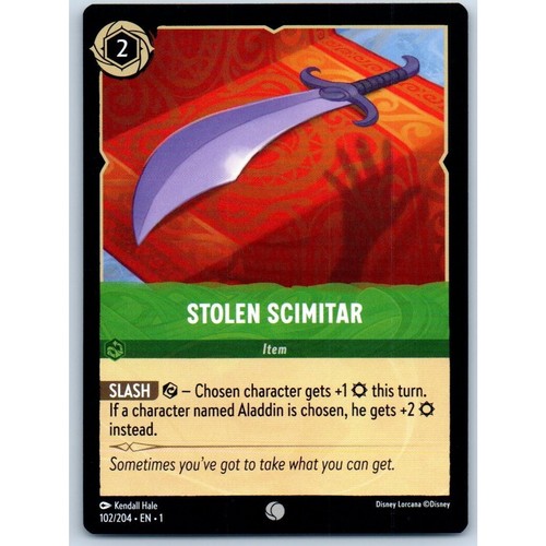 Stolen scimitar 102 204disney - stolen, 102/204disney