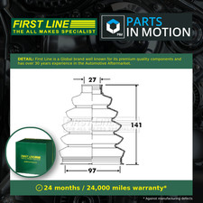 CV Joint Boot fits NISSAN LEAF ZE0, ZE1 Front Outer 2010 on C.V. Driveshaft New