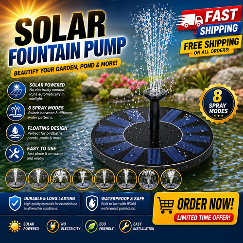 Solar powered floating - powered,