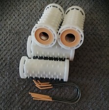 CARMEN ROLLERS x 4. ORANGE END with CLIPS.