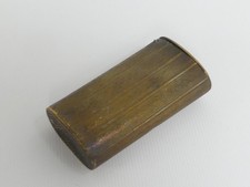 (ref288BQ) Antique Brass Match Holder and Striker Vesta Case