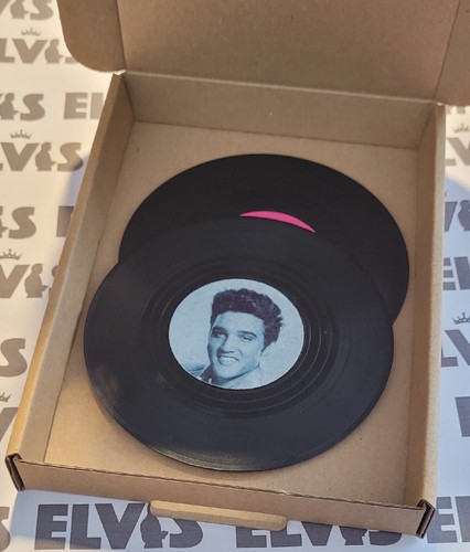 2pcs elvis vinyl coasters for - vinyl,