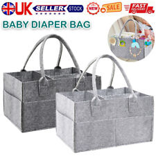Baby Diaper Organizer Storage Box Kids Caddy Felt Changing Nappy Carrier Bag UK
