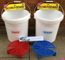 2 x Car Wash & Rinse Buckets