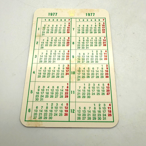 Rolex vintage calendar 1977 - rolex,