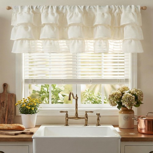 Farmhouse valance curtains - farmhouse,