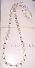 LOLA ROSE CLEAR + FROSTED ROCK CRYSTAL LONG ADJUSTABLE 31"-37" NECKLACE QVC