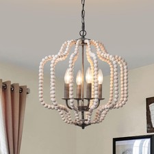 17.7" Beaded Chandelier Light