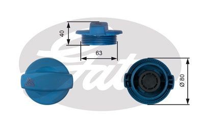 Gates radiator cap for audi - cap,