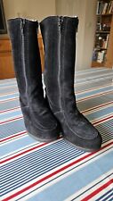 LADIES "RICHARD  DRAPER OF GLASTONBURY" BLACK SHEEPSKIN  BOOTS   VGC ...... USED