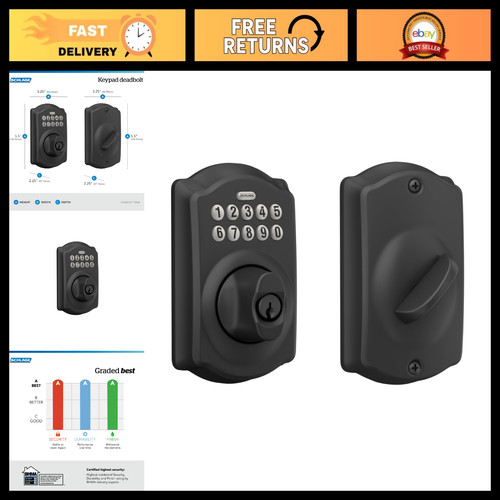 Electronic keypad deadbolt - keypad,