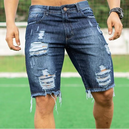 Mens denim shorts stretch - denim,