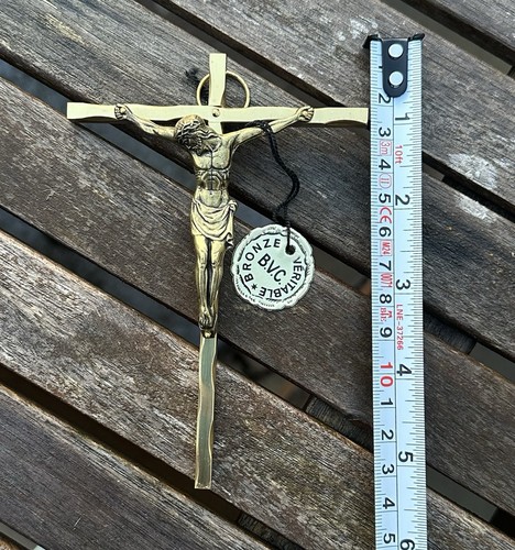 Bronze italian crucifix 15cm - ,