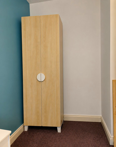 Light wood freestanding door - wood,