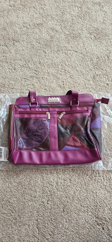 Plum part leather handbag - part,