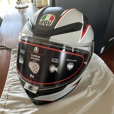 AGV K6 Flash Motorcycle Helmet - Full Face / Carbon-Aramid / ECE 22.05 Approved