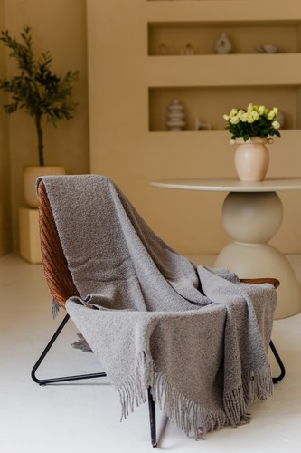 Merino wool bouclé - bouclé, blanket