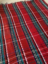 Hand Made vintage  Christmas Crochet Blanket Throw Afghan Lap Blanket