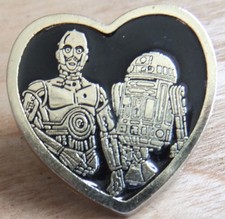 RARE STAR WARS THEMED ENAMELED VARIETY CLUB HEART BADGE - GOOD, USED