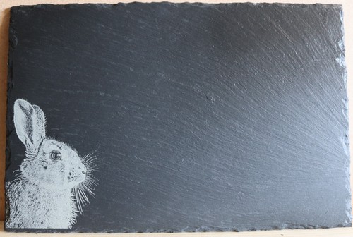 Engraved slate table place mat - table,
