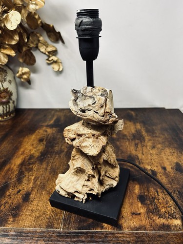 Rustic driftwood table lamp - driftwood,