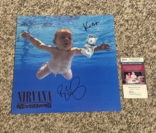 NIRVANA SIGNED NEVERMIND VINYL RECORD KRIST NOVOSELIC BUTCH VIG JSA COA