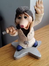 RARE SIGNED Moleniums Molelvis Presley Doverdale Designs Figure 48/200 