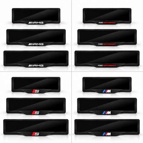 Short number plate holders - short, for