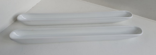 Pair white porcelain olive - pair,